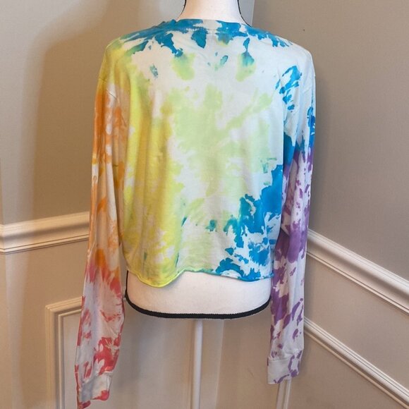 Tie Dye Crop Top size Large brb Social Distancing - Picture 2 of 6